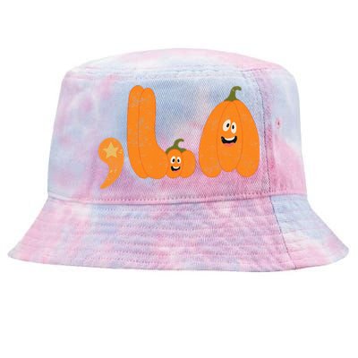 Comma La Funny Kamala Pumpkins Halloween Tie-Dyed Bucket Hat