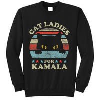 Cat Ladies For Kamala Harris Merch President 2024 Cat Lady Sweatshirt