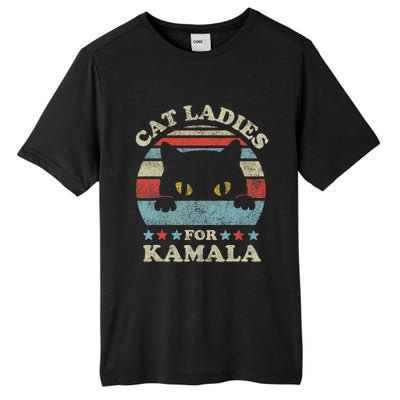 Cat Ladies For Kamala Harris Merch President 2024 Cat Lady Tall Fusion ChromaSoft Performance T-Shirt