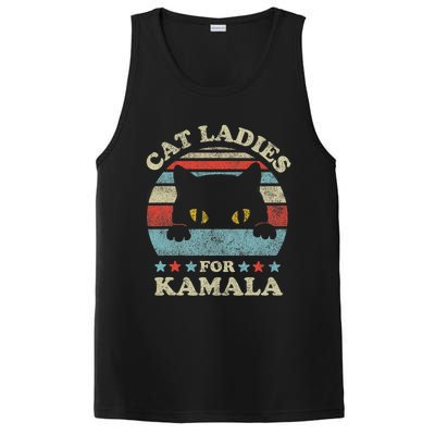 Cat Ladies For Kamala Harris Merch President 2024 Cat Lady PosiCharge Competitor Tank