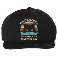 Cat Ladies For Kamala Harris Merch President 2024 Cat Lady Wool Snapback Cap