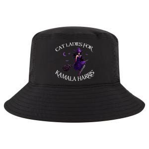 Cat Ladies For Kamala Harris 2024 Witches Harris Halloween Cool Comfort Performance Bucket Hat