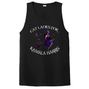 Cat Ladies For Kamala Harris 2024 Witches Harris Halloween PosiCharge Competitor Tank