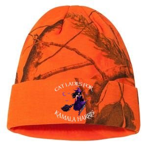 Cat Ladies For Kamala Harris 2024 Witches Harris Halloween Kati Licensed 12" Camo Beanie