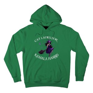 Cat Ladies For Kamala Harris 2024 Witches Harris Halloween Hoodie