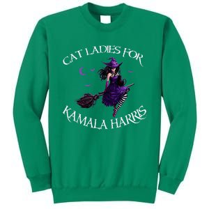 Cat Ladies For Kamala Harris 2024 Witches Harris Halloween Sweatshirt