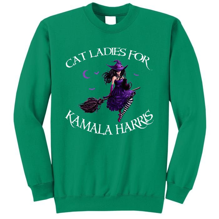 Cat Ladies For Kamala Harris 2024 Witches Harris Halloween Sweatshirt