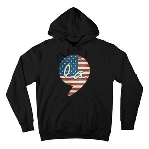 Comma La Funny Kamala Harris Usa Flag Hoodie