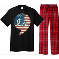 Comma La Funny Kamala Harris Usa Flag Pajama Set