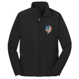 Comma La Funny Kamala Harris Usa Flag Core Soft Shell Jacket