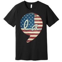 Comma La Funny Kamala Harris Usa Flag Premium T-Shirt