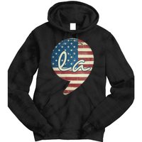 Comma La Funny Kamala Harris Usa Flag Tie Dye Hoodie