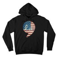 Comma La Funny Kamala Harris Usa Flag Tall Hoodie