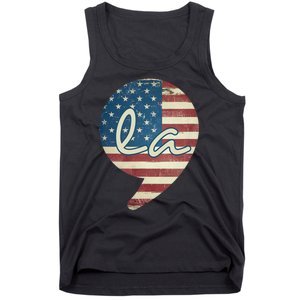 Comma La Funny Kamala Harris Usa Flag Tank Top