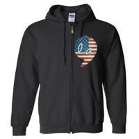 Comma La Funny Kamala Harris Usa Flag Full Zip Hoodie