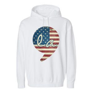 Comma La Funny Kamala Harris Usa Flag Garment-Dyed Fleece Hoodie