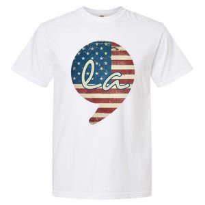 Comma La Funny Kamala Harris Usa Flag Garment-Dyed Heavyweight T-Shirt