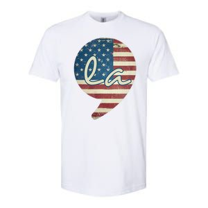 Comma La Funny Kamala Harris Usa Flag Softstyle CVC T-Shirt