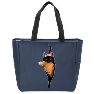 Cat Ladies For Kamala Funny Antitrump Election 2024 Zip Tote Bag