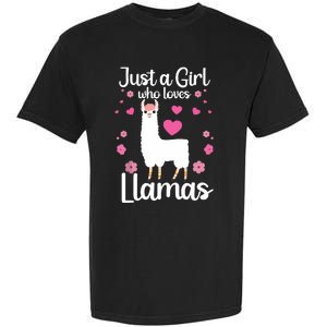 Cute Llama For Girl Farming Llama Lovers Alpaca Farm Garment-Dyed Heavyweight T-Shirt