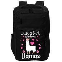 Cute Llama For Girl Farming Llama Lovers Alpaca Farm Impact Tech Backpack