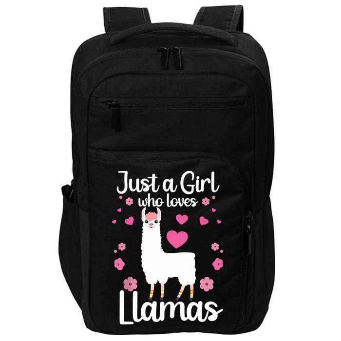 Cute Llama For Girl Farming Llama Lovers Alpaca Farm Impact Tech Backpack