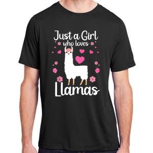 Cute Llama For Girl Farming Llama Lovers Alpaca Farm Adult ChromaSoft Performance T-Shirt