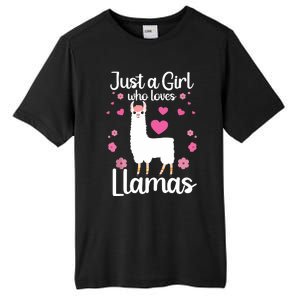 Cute Llama For Girl Farming Llama Lovers Alpaca Farm Tall Fusion ChromaSoft Performance T-Shirt