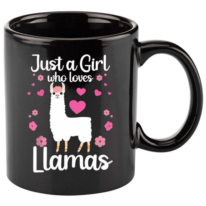 Cute Llama For Girl Farming Llama Lovers Alpaca Farm 11oz C Handle Ceramic Mug