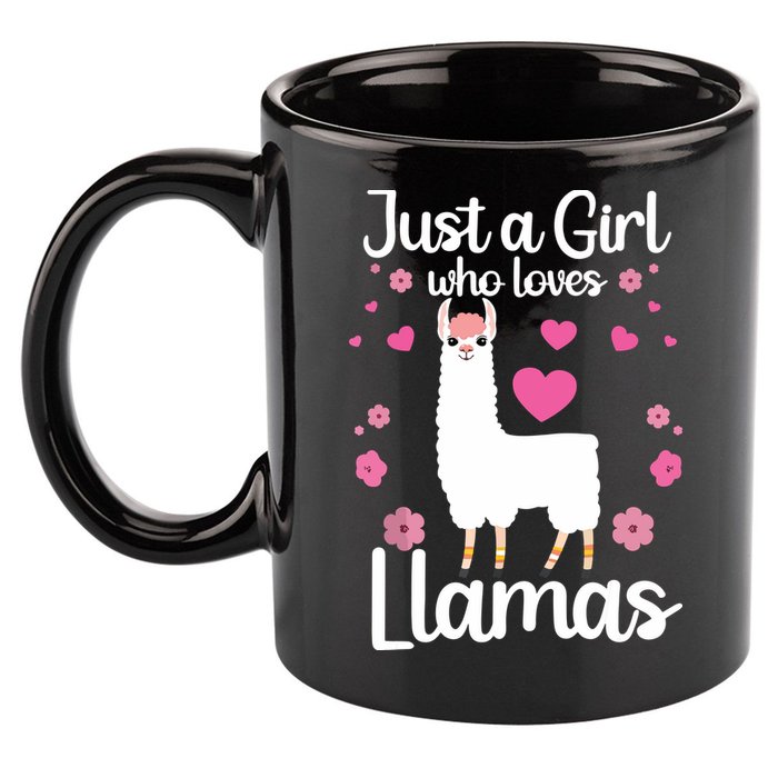Cute Llama For Girl Farming Llama Lovers Alpaca Farm 11oz C Handle Ceramic Mug