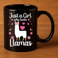 Cute Llama For Girl Farming Llama Lovers Alpaca Farm 11oz C Handle Ceramic Mug