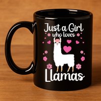 Cute Llama For Girl Farming Llama Lovers Alpaca Farm 11oz C Handle Ceramic Mug