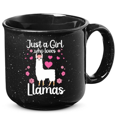 Cute Llama For Girl Farming Llama Lovers Alpaca Farm 15oz Campfire Ceramic Mug
