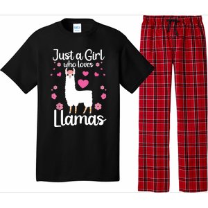 Cute Llama For Girl Farming Llama Lovers Alpaca Farm Pajama Set