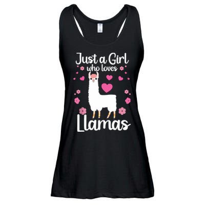 Cute Llama For Girl Farming Llama Lovers Alpaca Farm Ladies Essential Flowy Tank