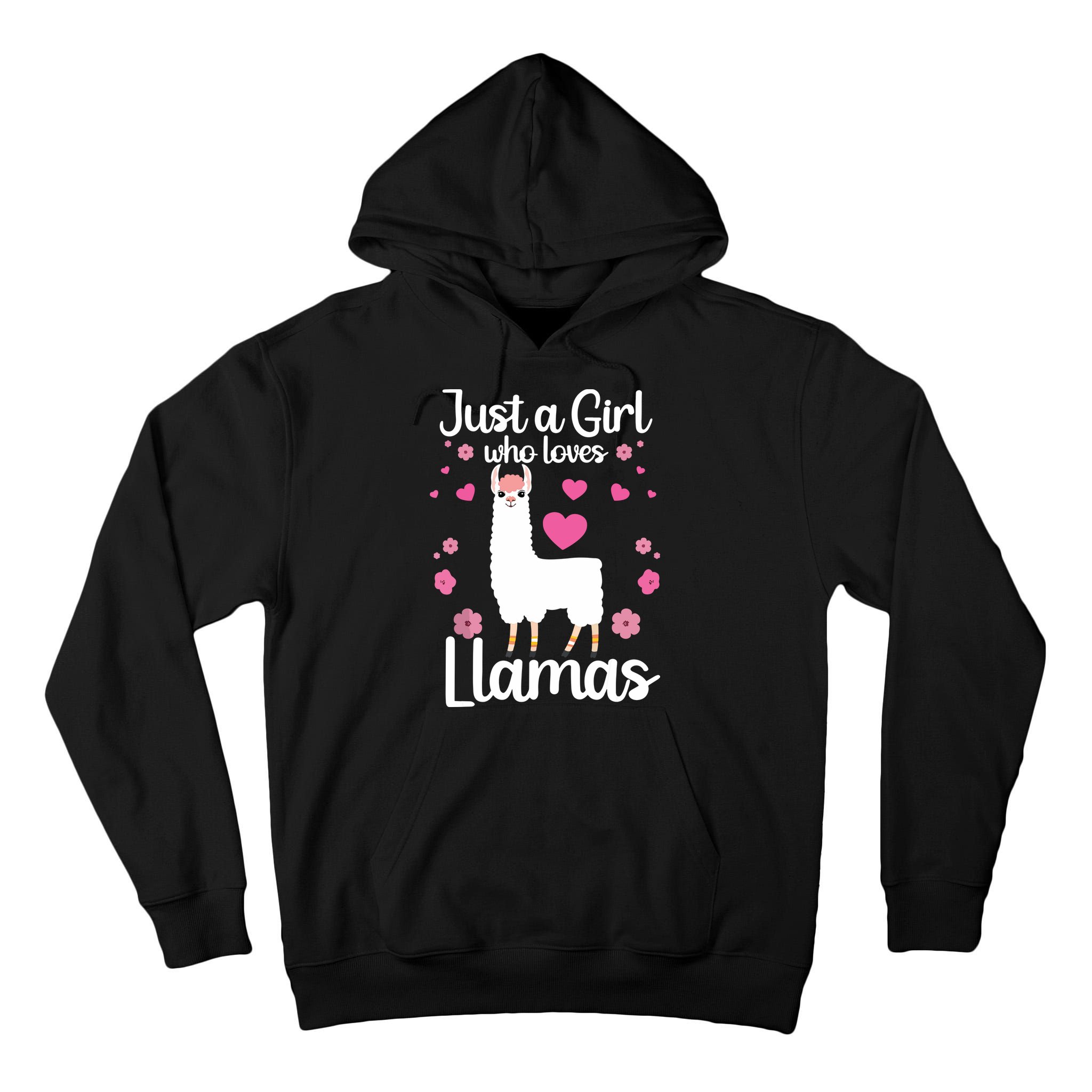 Cute Llama For Girl Farming Llama Lovers Alpaca Farm Tall Hoodie