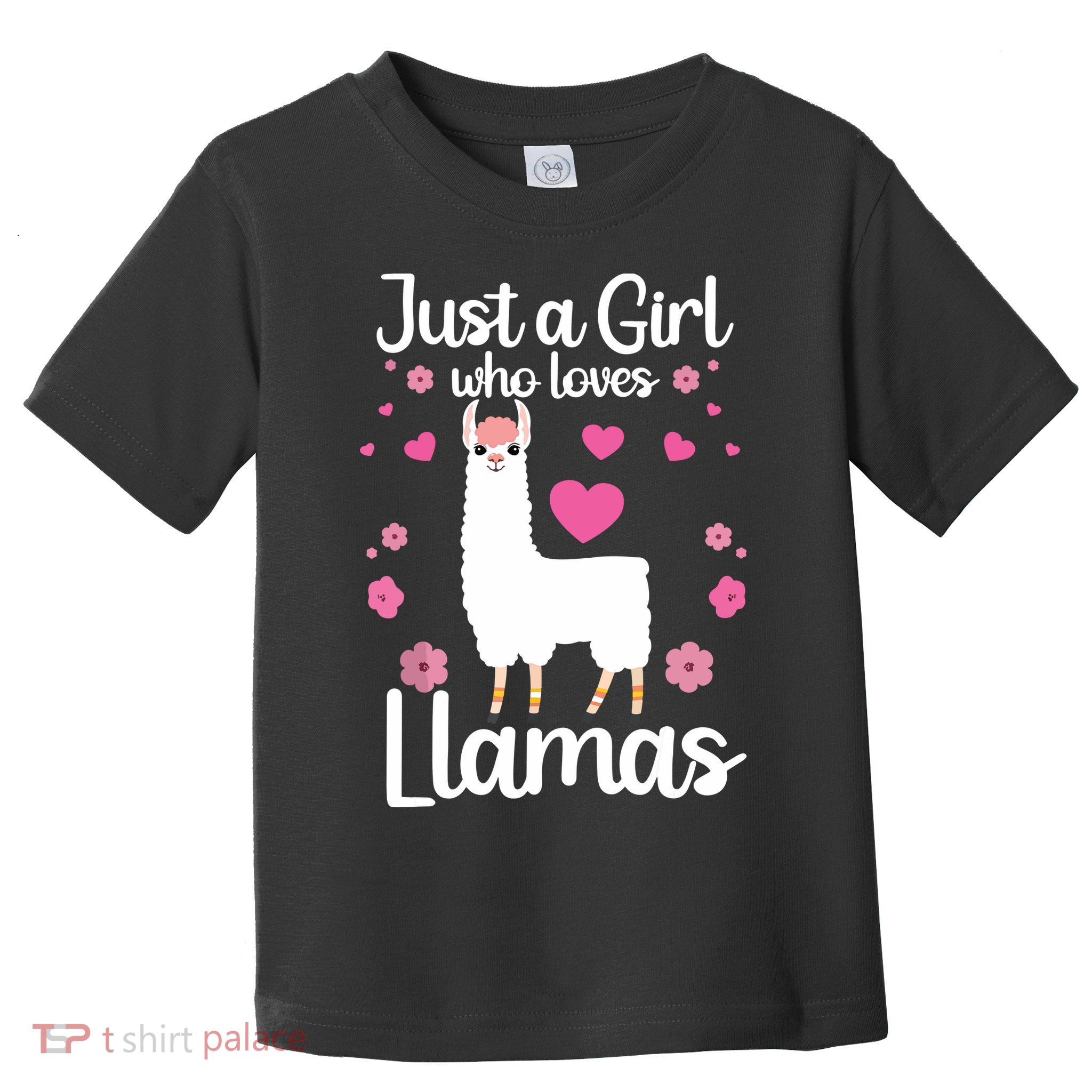 Cute Llama For Girl Farming Llama Lovers Alpaca Farm Toddler T-Shirt