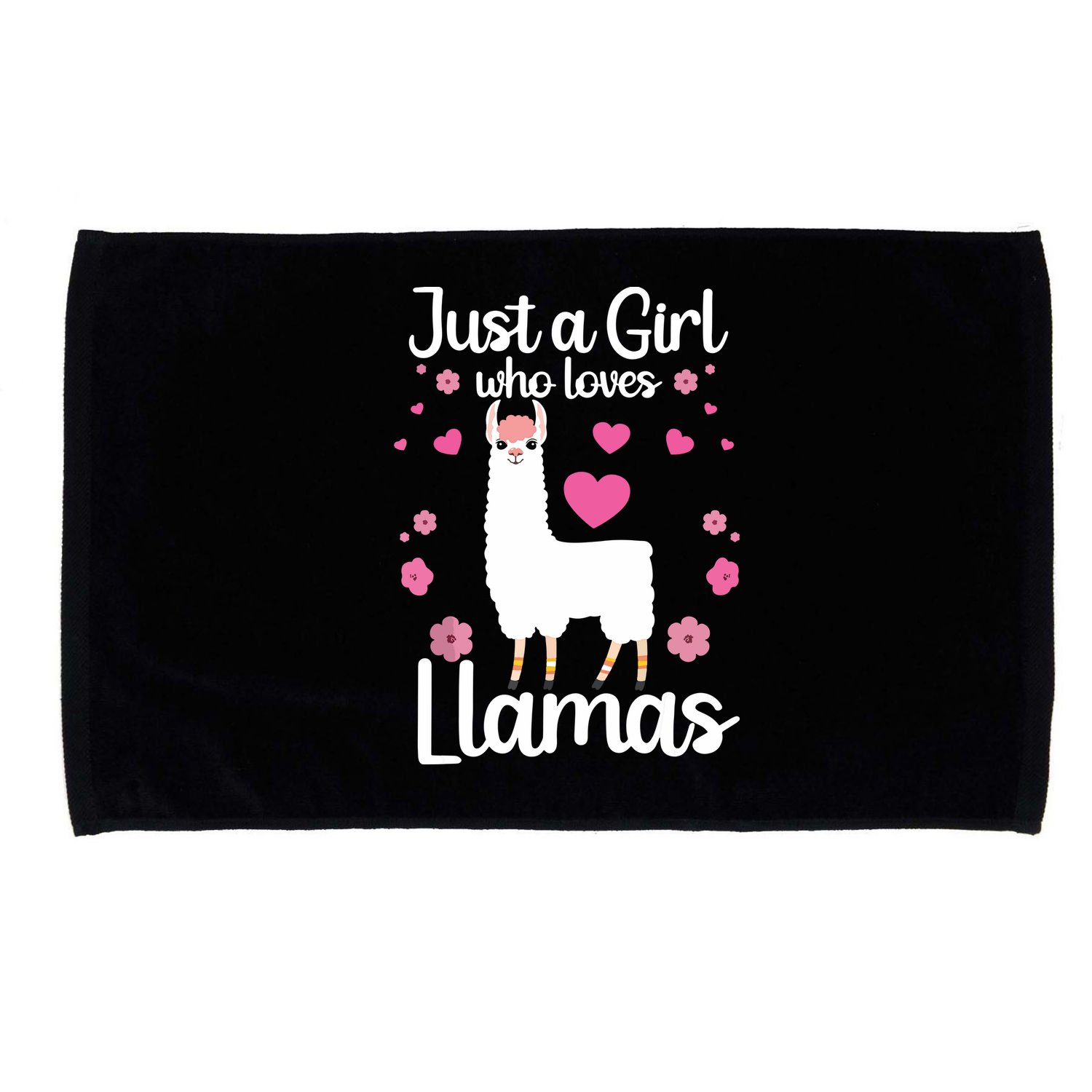 Cute Llama For Girl Farming Llama Lovers Alpaca Farm Microfiber Hand Towel