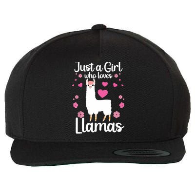 Cute Llama For Girl Farming Llama Lovers Alpaca Farm Wool Snapback Cap