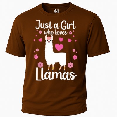 Cute Llama For Girl Farming Llama Lovers Alpaca Farm Performance Shirt