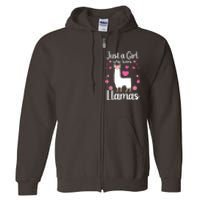 Cute Llama For Girl Farming Llama Lovers Alpaca Farm Full Zip Hoodie