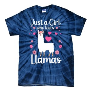 Cute Llama For Girl Farming Llama Lovers Alpaca Farm Tie-Dye T-Shirt