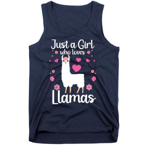 Cute Llama For Girl Farming Llama Lovers Alpaca Farm Tank Top