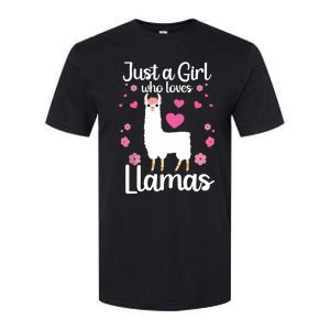 Cute Llama For Girl Farming Llama Lovers Alpaca Farm Softstyle CVC T-Shirt