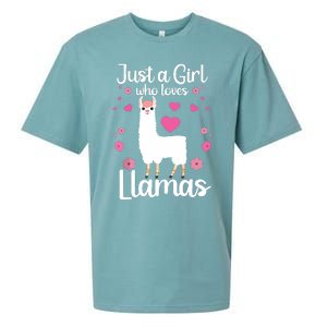 Cute Llama For Girl Farming Llama Lovers Alpaca Farm Sueded Cloud Jersey T-Shirt