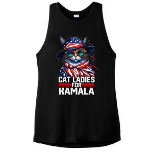 Cat Ladies For Kamala Harris Funny Cat Ladies PosiCharge Tri-Blend Wicking Tank