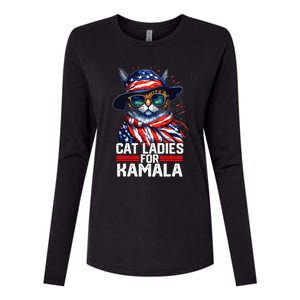 Cat Ladies For Kamala Harris Funny Cat Womens Cotton Relaxed Long Sleeve T-Shirt