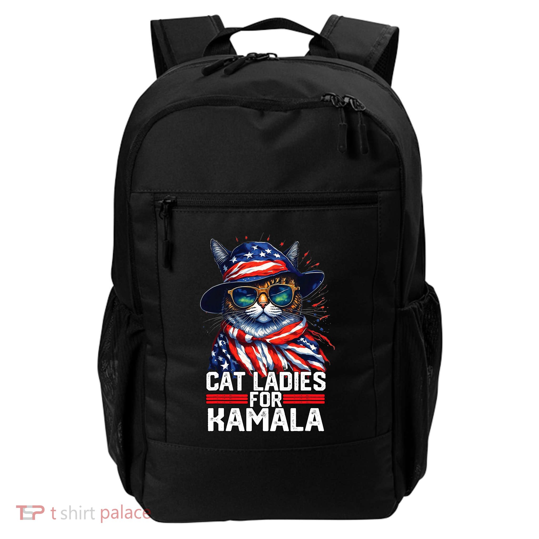 Cat Ladies For Kamala Harris Funny Cat Daily Commute Backpack