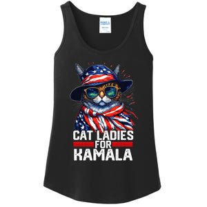 Cat Ladies For Kamala Harris Funny Cat Ladies Essential Tank