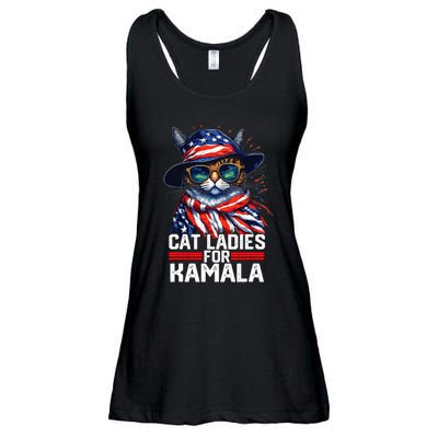 Cat Ladies For Kamala Harris Funny Cat Ladies Essential Flowy Tank